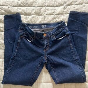 NWOT Ann Taylor Loft Curvy High Rise Jeans Size 25 Dark Wash